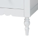 Baxton Studio Roni Modern White Wood 4-Piece Twin Bedroom Set with Scalloped Edges - Roni-White-Twin 4PC Bedroom Set 2