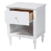 Baxton Studio Roni Modern White Wood 1-Drawer Nightstand with Scalloped Edges - Roni-White-NS