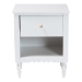 Baxton Studio Roni Modern White Wood 1-Drawer Nightstand with Scalloped Edges - Roni-White-NS
