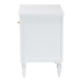 Baxton Studio Roni Modern White Wood 1-Drawer Nightstand with Scalloped Edges - Roni-White-NS