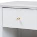 Baxton Studio Roni Modern White Wood 1-Drawer Nightstand with Scalloped Edges - Roni-White-NS