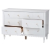 Baxton Studio Roni Modern White Wood 7-Drawer Dresser with Scalloped Edges - Roni-White-Dresser
