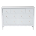 Baxton Studio Roni Modern White Wood 7-Drawer Dresser with Scalloped Edges - Roni-White-Dresser