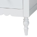 Baxton Studio Roni Modern White Wood 7-Drawer Dresser with Scalloped Edges - Roni-White-Dresser