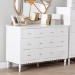 Baxton Studio Roni Modern White Wood 7-Drawer Dresser with Scalloped Edges - Roni-White-Dresser