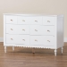 Baxton Studio Roni Modern White Wood 7-Drawer Dresser with Scalloped Edges - Roni-White-Dresser