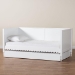 Baxton Studio Roni Modern White Scalloped Wood Twin Daybed with Trundle - Roni-White-Daybed with Trundle