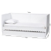 Baxton Studio Roni Modern White Scalloped Wood Twin Daybed with Trundle - Roni-White-Daybed with Trundle