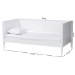Baxton Studio Roni Modern White Wood Twin Daybed with Scalloped Edges - Roni-White-Daybed-Twin
