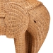 bali & pari Elissa Bohemian Light Honey Rattan Elephant End Table - Elephant-Light Honey Rattan-ET