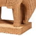 bali & pari Elissa Bohemian Light Honey Rattan Elephant End Table - Elephant-Light Honey Rattan-ET