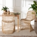 bali & pari Rosalba Bohemian Light Honey Rattan 2-Piece S-Curve Dining Chair Set - S-Curve Decor-Light Honey Rattan-DC