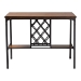 Baxton Studio Vintner Industrial Brown and Black Pub Table with Built-In Wine Cage - CDC252-PT TABLE
