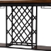 Baxton Studio Vintner Industrial Brown and Black Pub Table with Built-In Wine Cage - CDC252-PT TABLE