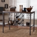 Baxton Studio Vintner Industrial Brown and Black Pub Table with Built-In Wine Cage - CDC252-PT TABLE