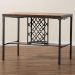 Baxton Studio Vintner Industrial Brown and Black Pub Table with Built-In Wine Cage - CDC252-PT TABLE