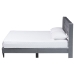 Baxton Studio Payne Modern Glam Grey Velvet and Dark Brown Wood Queen Bed - CFSP0835-C-Grey-Queen