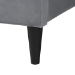 Baxton Studio Payne Modern Glam Grey Velvet and Dark Brown Wood Queen Bed - CFSP0835-C-Grey-Queen
