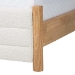 Baxton Studio Eilert Modern Cream Boucle and Oak Brown Wood Queen Bed - BBT61207 A1-Cream-Queen