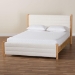 Baxton Studio Eilert Modern Cream Boucle and Oak Brown Wood Queen Bed - BBT61207 A1-Cream-Queen
