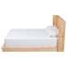 Baxton Studio Glennis Japandi Natural Brown Wood Queen Size Platform Bed with Woven Rattan - SW8611-Natural/Rattan-Queen