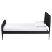 Baxton Studio Lucera Mid-Century Black Twin Size Bobbin Bed - MG0110-4-Black-Twin
