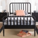 Baxton Studio Lucera Mid-Century Black Twin Size Bobbin Bed - MG0110-4-Black-Twin