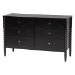 Baxton Studio Lucera Mid-Century Black Full Size 4-Piece Bobbin Bedroom Set - MG0110-4-Black-Full 4PC Bedroom Set
