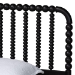 Baxton Studio Lucera Mid-Century Black Full Size 4-Piece Bobbin Bedroom Set - MG0110-4-Black-Full 4PC Bedroom Set