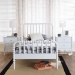 Baxton Studio Lucera Mid-Century White Twin Size 3-Piece Bobbin Bedroom Set - MG0110-4-White-Twin 3PC Bedroom Set