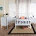 Baxton Studio Lucera Mid-Century White Twin Size 4-Piece Bobbin Bedroom Set - MG0110-4-White-Twin 4PC Bedroom Set