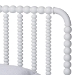 Baxton Studio Lucera Mid-Century White Twin Size 4-Piece Bobbin Bedroom Set - MG0110-4-White-Twin 4PC Bedroom Set