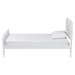 Baxton Studio Lucera Mid-Century White Twin Size Bobbin Bed - MG0110-4-White-Twin