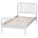 Baxton Studio Lucera Mid-Century White Twin Size Bobbin Bed - MG0110-4-White-Twin