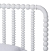 Baxton Studio Lucera Mid-Century White Twin Size Bobbin Bed - MG0110-4-White-Twin