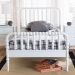Baxton Studio Lucera Mid-Century White Twin Size Bobbin Bed - MG0110-4-White-Twin