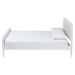 Baxton Studio Lucera Mid-Century White Queen Size Bobbin Bed - MG0110-4-White-Queen