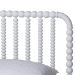 Baxton Studio Lucera Mid-Century White Queen Size Bobbin Bed - MG0110-4-White-Queen