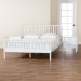 Baxton Studio Lucera Mid-Century White Full Size 3-Piece Bobbin Bedroom Set - MG0110-4-White-Full 3PC Bedroom Set