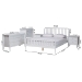 Baxton Studio Lucera Mid-Century White Full Size 5-Piece Bobbin Bedroom Set - MG0110-4-White-Full 5PC Bedroom Set