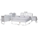 Baxton Studio Lucera Mid-Century White Full Size 5-Piece Bobbin Bedroom Set - MG0110-4-White-Full 5PC Bedroom Set