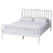 Baxton Studio Lucera Mid-Century White Full Size 5-Piece Bobbin Bedroom Set - MG0110-4-White-Full 5PC Bedroom Set