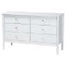 Baxton Studio Lucera Mid-Century White Full Size 5-Piece Bobbin Bedroom Set - MG0110-4-White-Full 5PC Bedroom Set