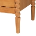 Baxton Studio Lucera Mid-Century Oak Brown Queen Size 4-Piece Bobbin Bedroom Set - MG0110-4-NT Oak-Queen 4PC Bedroom Set