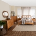 Baxton Studio Lucera Mid-Century Oak Brown Queen Size 5-Piece Bobbin Bedroom Set - MG0110-4-NT Oak-Queen 5PC Bedroom Set