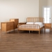 Baxton Studio Lucera Mid-Century Oak Brown Queen Size 5-Piece Bobbin Bedroom Set - MG0110-4-NT Oak-Queen 5PC Bedroom Set