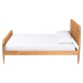 Baxton Studio Lucera Mid-Century Oak Brown Queen Size Bobbin Bed - MG0110-4-NT Oak-Queen