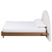 Baxton Studio Bernice Japandi Cream Boucle and Walnut Brown Wood King Bed - BBT61266-Cream/Walnut-King