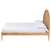 Baxton Studio Wrenley Japandi Oak Brown Wood Queen Bed with Antique Rattan - MG0238-NTOak/5703R Rattan-Queen