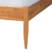 Baxton Studio Wrenley Japandi Oak Brown Wood Queen Bed with Antique Rattan - MG0238-NTOak/5703R Rattan-Queen
